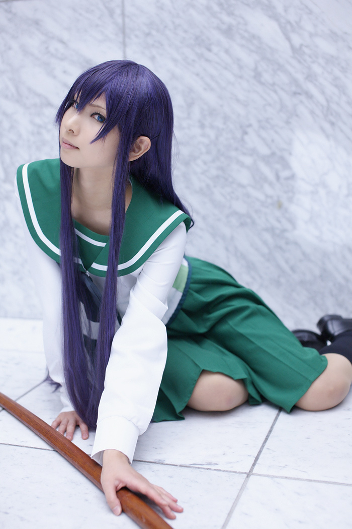 [Cosplay] 2013.04.09 游戏美女丝袜套图 Sexy Saeko Busujima